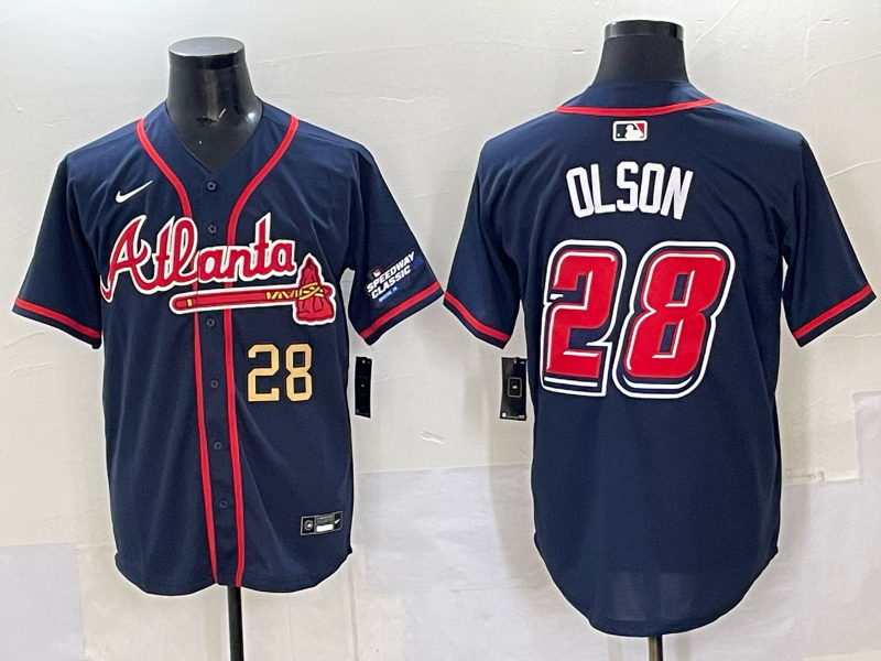 Men Atlanta Braves #28 Olson blue Nike 2025 MLB Jersey style 002->atlanta braves->MLB Jersey
